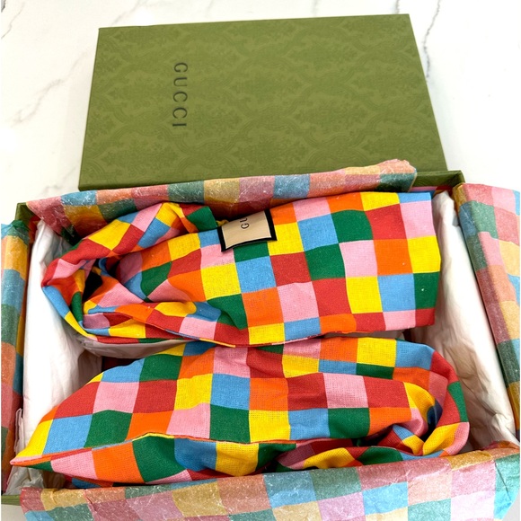 Gucci Multicolor GG Supreme Espadrille Sandals - Picture 8 of 10